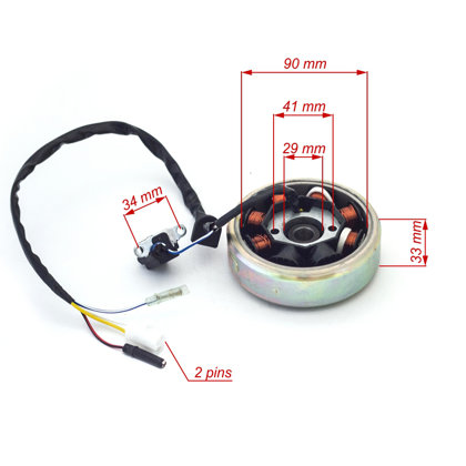 Ģeneratora stators 4T 50cc