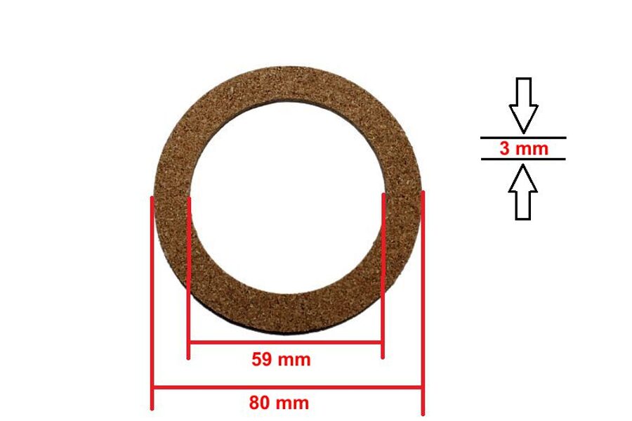Jawa degvielas bakas vākā blīve korķa