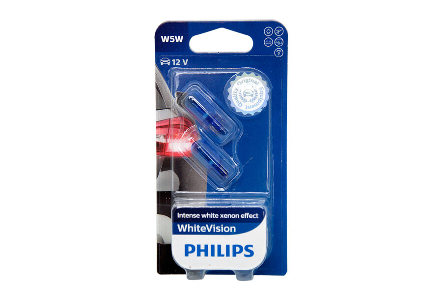 Spuldzes Philips W5W White Vision