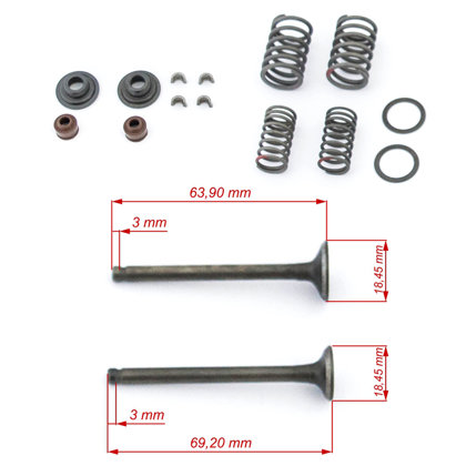 Pilns Vārstu komplekts GY6 50cc