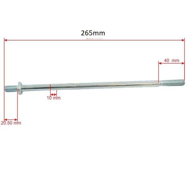 Aizmugurējās ass disku bremžu sistēma 10x265