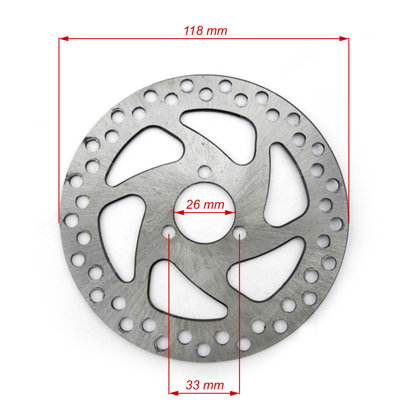 Mini Bike bremžu disks 118 mm