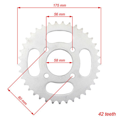Aizmugurējais zobrats ATV 428 ķēdei