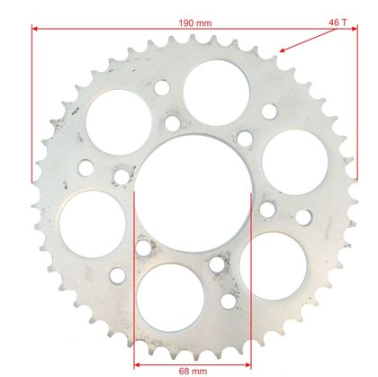 Aizmugurējais zobrats 420 ķēdei 39 zobi