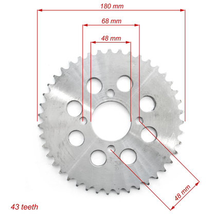 Aizmugurējais zobrats ATV 420 ķēdei