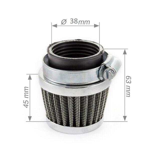 Gaisa filtrs koniskais 38mm zems