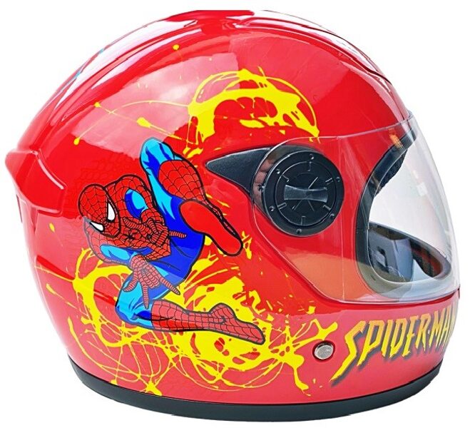 Moto ķivere bērniem Spider sarkans 