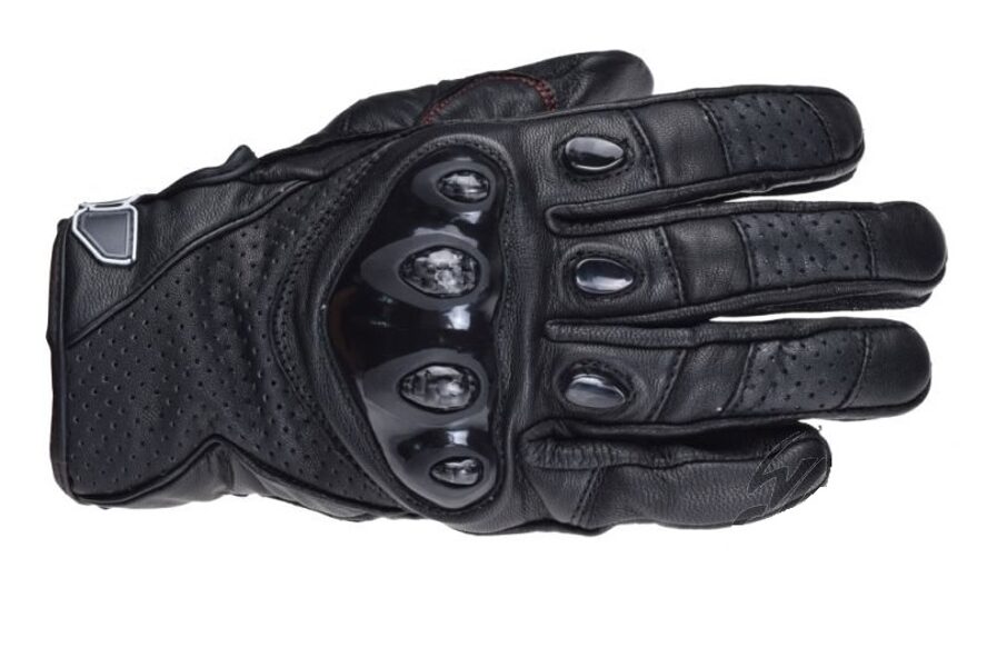 Moto cimdi IN MOTION PLASTIC/KEVLAR PERF. BLACK