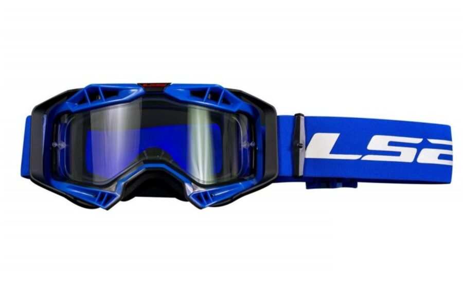 Enduro/motokrosa brilles AURA LS2 PINLOCK EXTRA zils