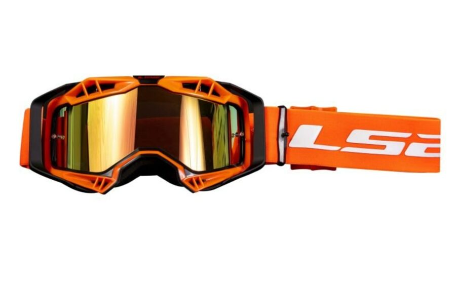 Enduro/motokrosa brilles AURA LS2 IRIDIUM VISOR oranžs