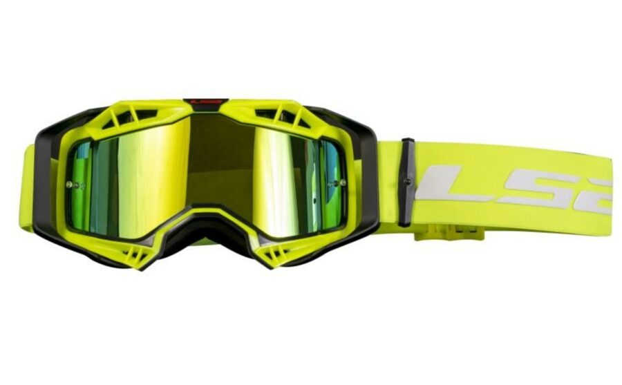 Enduro/motokrosa brilles AURA LS2 IRIDIUM VISOR dzeltens