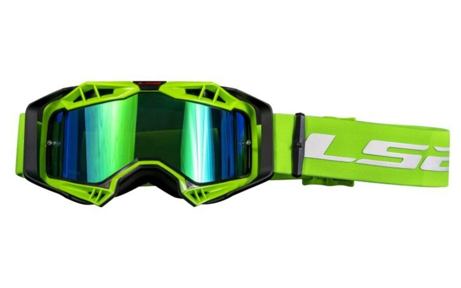 Enduro/motokrosa brilles AURA LS2 IRIDIUM VISOR zaļš