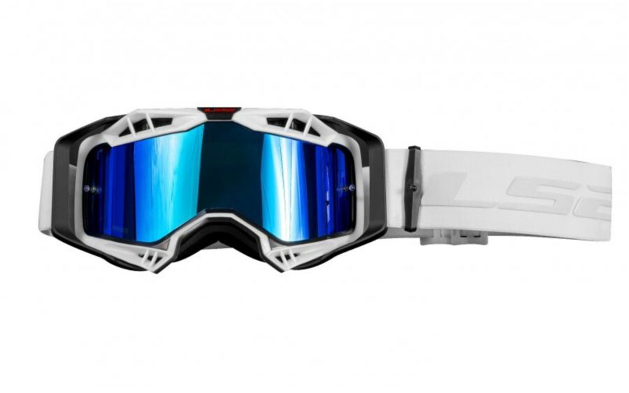 Enduro/motokrosa brilles AURA LS2 IRIDIUM VISOR balts