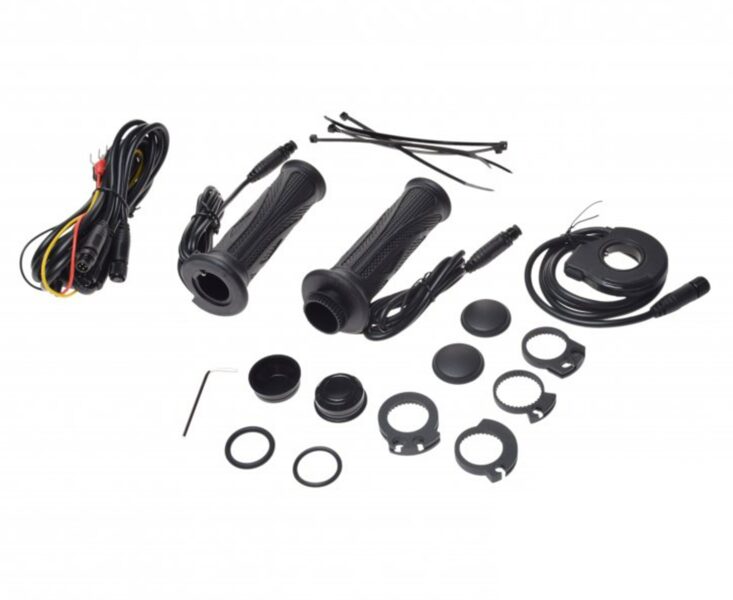 Motocikla stūres rokturi ar apsildi 