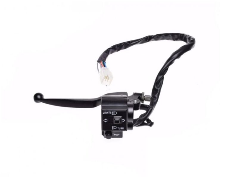 Kreisas puses rokturis ar slēdžiem. 